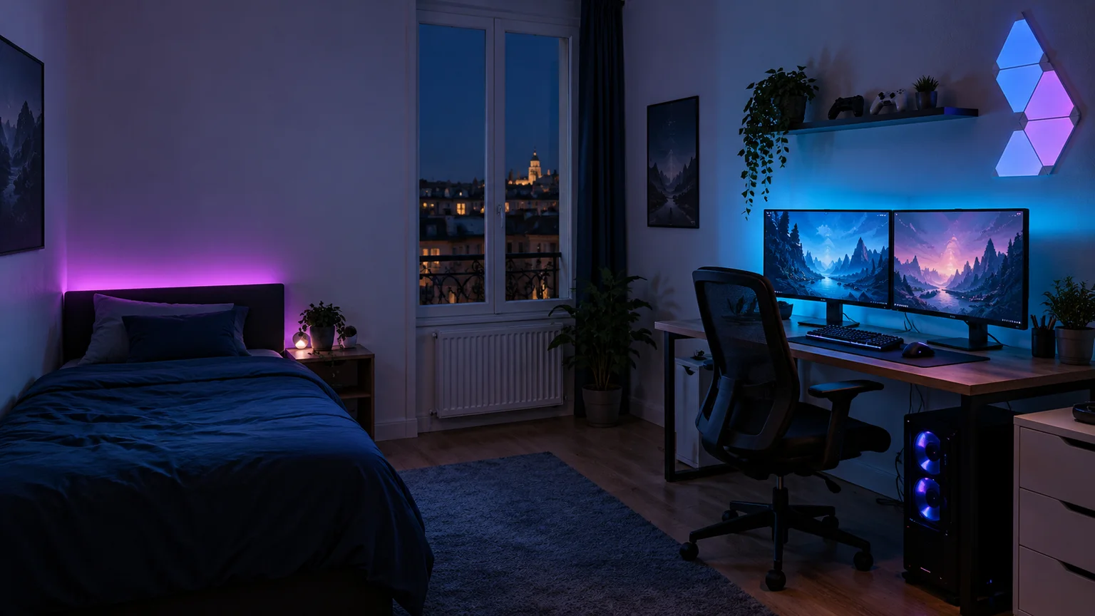 Idée d’ambiance : dessiner les contours du setup.